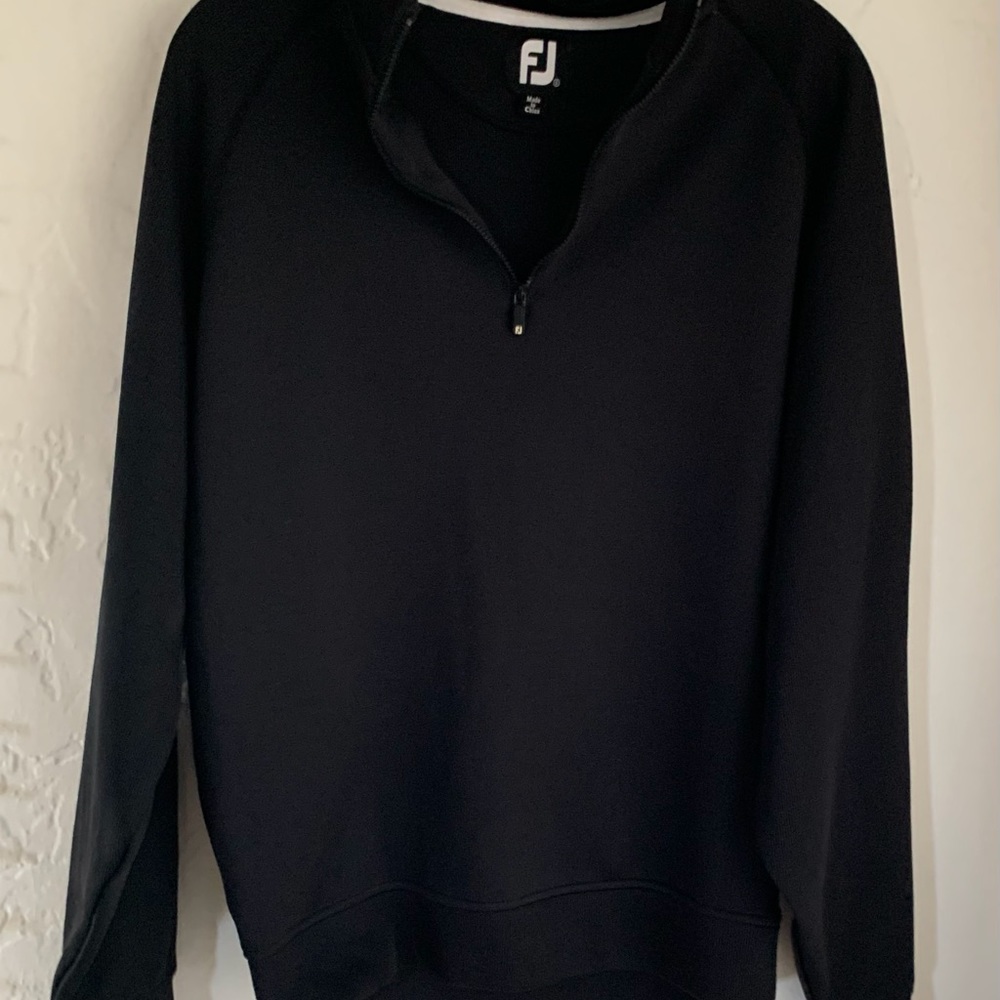 FootJoy FJ Half Zip Golf Pull Over Long Sleeve. Black. Small